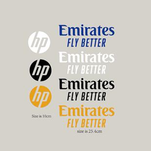 皇马球衣赞助Emirates Fly better手臂HP赞助热转印印字印号