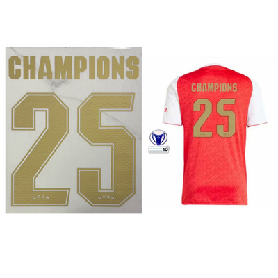 2025阿森纳女足欧冠夺冠印号#25 CHAMPIONS Nameset热转印印字