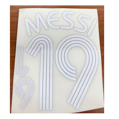 复古印号2006阿根廷客场19号梅西印字Nameset热转印印字印号