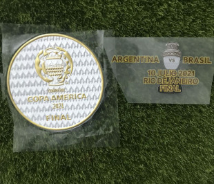 2021美洲杯决赛臂章决赛对赛巴西对阵阿根廷内马尔热苏斯热转印