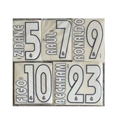 2002 2005皇马印字客场5号齐达内7号劳尔9号大罗号菲戈号贝克汉姆