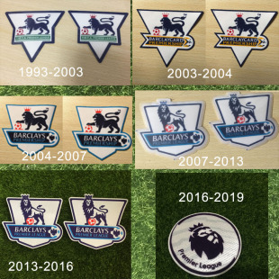 英超臂章93-2003 2003-2019赛季历届英超联赛复古植绒热转印臂章