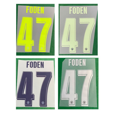 2526曼城欧冠印字9号哈兰德47号福登多库谢尔基转印印字印号