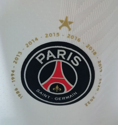 2022巴黎卫冕对赛金色热转印仅对赛不包含队徽印字印号