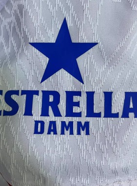 2324巴萨客场手臂臂章Estrella Damm热转印印字印号