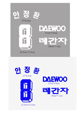 韩国K联赛釜山IPark足球俱乐部印字印号热转印