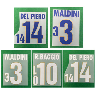 1996意大利印字10号巴乔皮耶罗马尔迪尼热转印复古印号印字