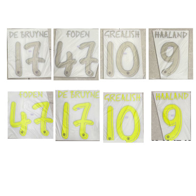 2425曼城哈兰德格拉利什德布劳内福登印号 Nameset热转印