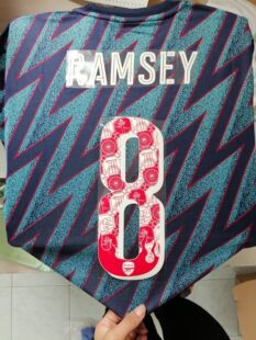 阿森纳新加坡巡游印字8号拉姆塞#8 RAMSEY热转印印号