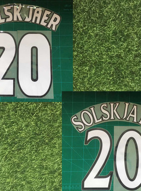 9799 99-2002索尔斯克亚印字#20 SOLSKJAER植绒热转印印字印号