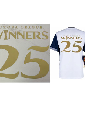 2025热刺欧联杯夺冠印号WINNERS #25 印字热转印