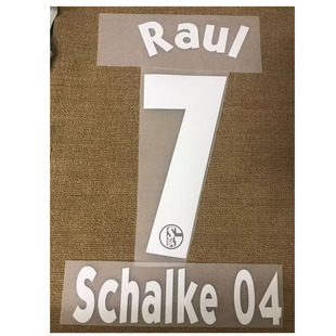 沙尔克04印字7号劳尔#7 RAUL NAMESET热转印印字印号