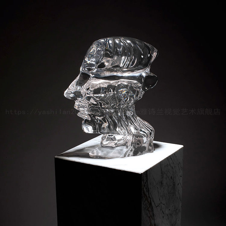极简后现代时尚前卫特色透明人像北欧人物雕塑装置艺术品摆件摆设