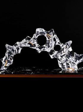 新中式风玄关太湖石透明太湖石