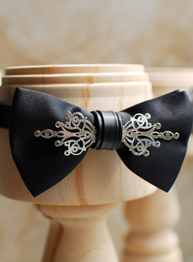 MERLIN STUDIO黑色精灵哥特定制婚领结煲呔西欧聚会PARTY礼物