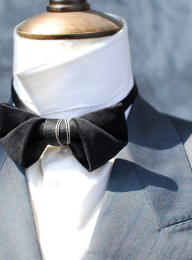 MERLIN STUDIO黑色丝绒设计复结婚领结煲呔时尚西欧聚会PARTY礼物