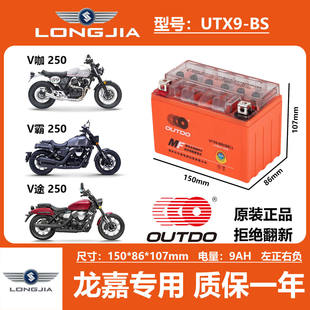 适用龙嘉V咖250i V霸V途250 VMAX300ie XDV250奥特多摩托车电瓶