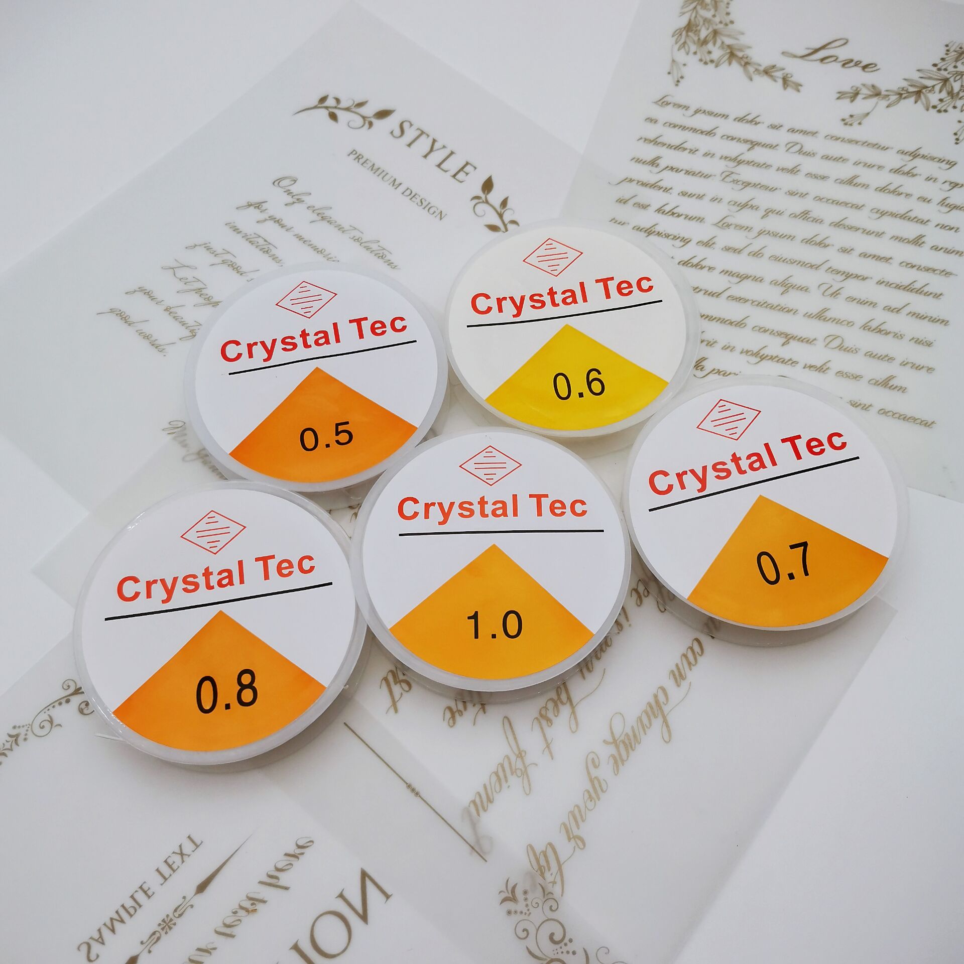 透明水晶弹力串珠绳穿手链