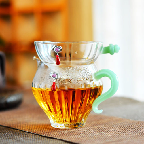 新款加厚手工耐热玻璃高档公道杯茶滤网一体中式泡茶水分茶器茶漏
