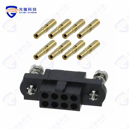 M80-4600805《CONN RCPT 8POS CRIMP 22AWG GOLD》