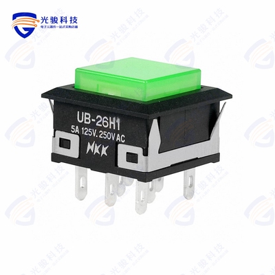 UB26KKW015F-FF 《SWITCH PUSHBUTTON DPDT 5A 125V》