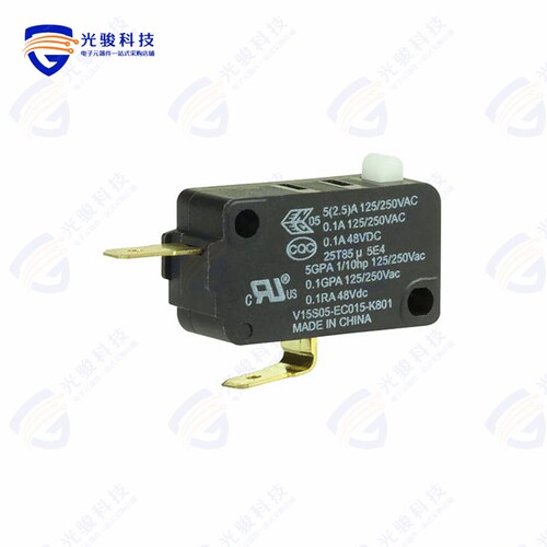 V15S05-EC015-K801 《SWITCH SNAP ACT SPST-NC 5A 125V》