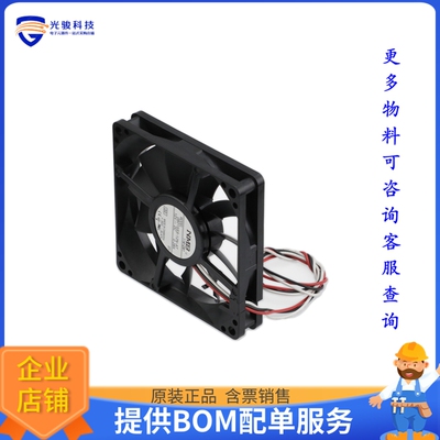 无刷直流风扇08015SS-12N-AT-00【FAN AXIAL 80X15MM 12VDC WIRE