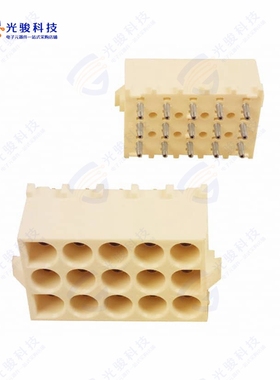 350434-1《CONN HEADER VERT 15POS 6.35MM》