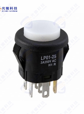 LP0125CMKW015CB 《SWITCH PUSHBUTTON DPDT 3A 125V》