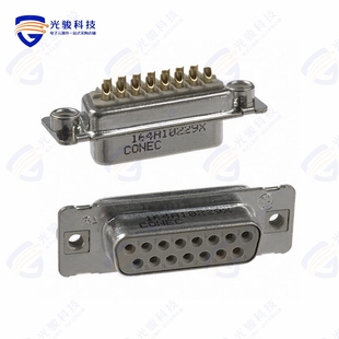 SUB RCPT 15POS 164A10229X CUP SLDR CONN