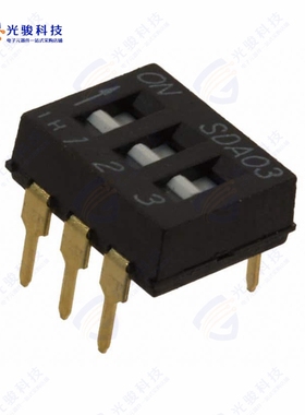 SDA03H0BD 《SWITCH SLIDE DIP SPST 25MA 24V》