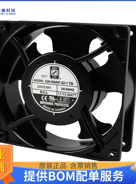 AC风扇OA109AP-22-1TB【FAN AXIAL 120X38MM 230VAC TERM】