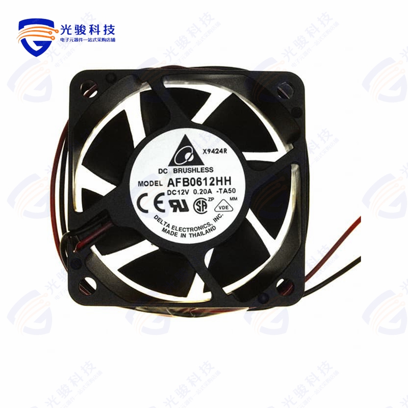 AFB0612HH-TA50《FAN AXIAL 60X25.4MM 12VDC WIRE》