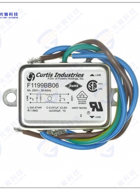 F1199BB06 滤波器LINE FILTER 250VAC 6A CHASS MNT