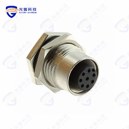 M12A-08PFFS-SF8001《CONN RCPT FMALE 8P GOLD SLDR CUP》