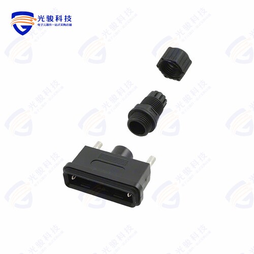 967-025-010R011《CONN BACKSHELL 25POS 180DEG BLK》