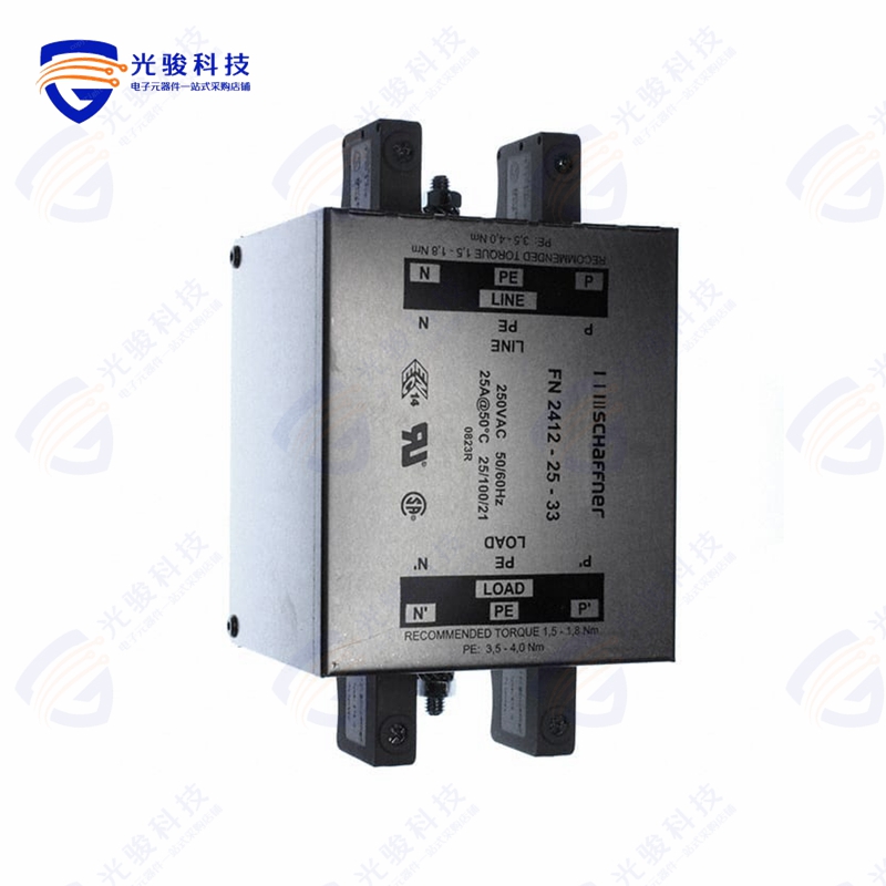 FN2412-25-33《LINE FILTER 250VAC 25A DIN RAIL》