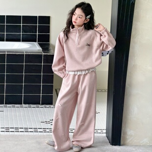 女童超好看卫衣套装2026新款女孩大童韩系穿搭儿童早春运动两件套