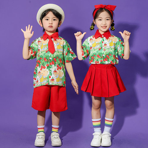六一儿童演出服幼儿园可爱火车表演服小学生班服运动会啦啦队服装