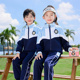 儿童老师学院风运动纯棉班服 夏季 幼儿园园服春秋装 小学生校服套装