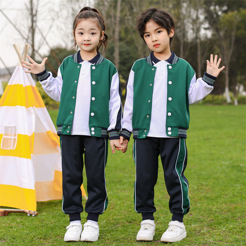 幼儿园园服英伦风春秋套装夏季棒球服小学生校服三件套一年级班服 - 封面