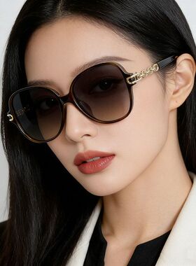 新款蝴蝶型复古大框墨镜女高级
