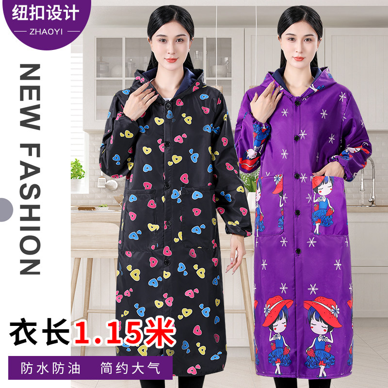 秋冬加长罩衣大人女羽绒服防水加绒保暖大褂时尚外套护衣工作服,家庭/个人清洁工具,围裙,淘宝优惠券,粉丝福利购,淘宝优惠卷