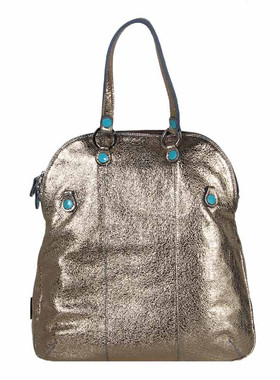 GABS 女士银黄色皮革可变形手提包单肩包 G001340T2 P0044 C1513