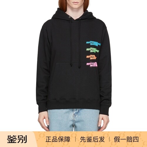WE11DONE 男女同款 印花简约潮流毛圈连帽卫衣 WD-TH1-21-502