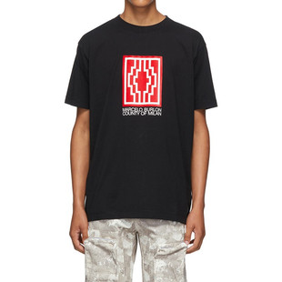 MARCELO BURLON 马塞洛布隆 男士LOGO印花短袖T恤 CMAA018