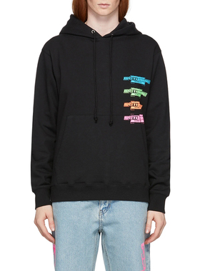 WE11DONE 男女同款 印花简约潮流毛圈连帽卫衣 WD-TH1-21-502