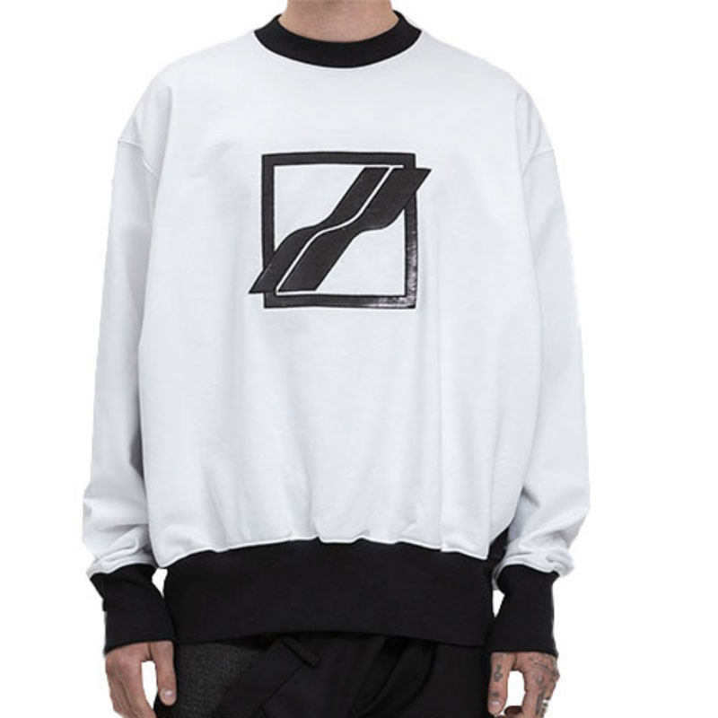 WE11DONE 男女同款 反光LOGO印花圆领休闲长袖卫衣WD-TS1-21-511