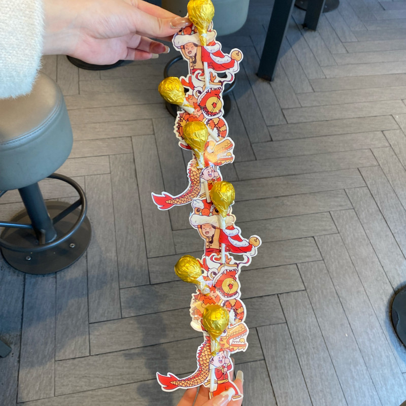 新年糖果包装卡纸礼品卡龙年舞狮棒棒糖装饰卡硬卡祝福礼物过年,节庆用品/礼品,创意/设计玩具,淘宝优惠券,粉丝福利购,淘宝优惠卷