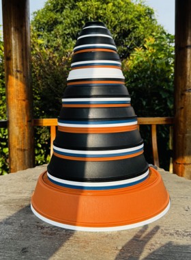 中国记忆盆景YAMATO大和塑料花盆托盘加厚底座接水花托塑料圆形垫